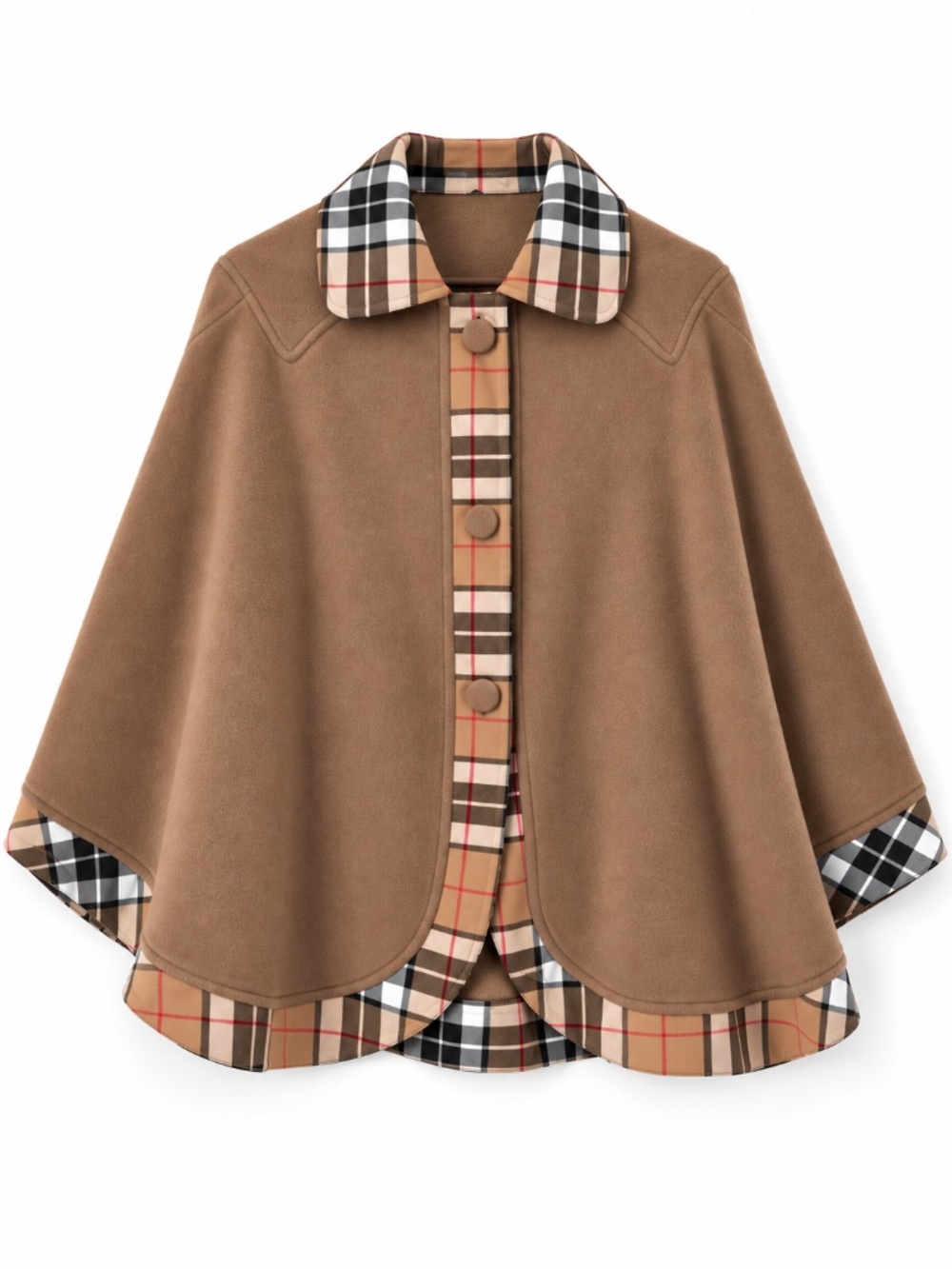 NEW WOOL/CASHMERE cape made in England Eliz Scott old money quiet luxury capsule